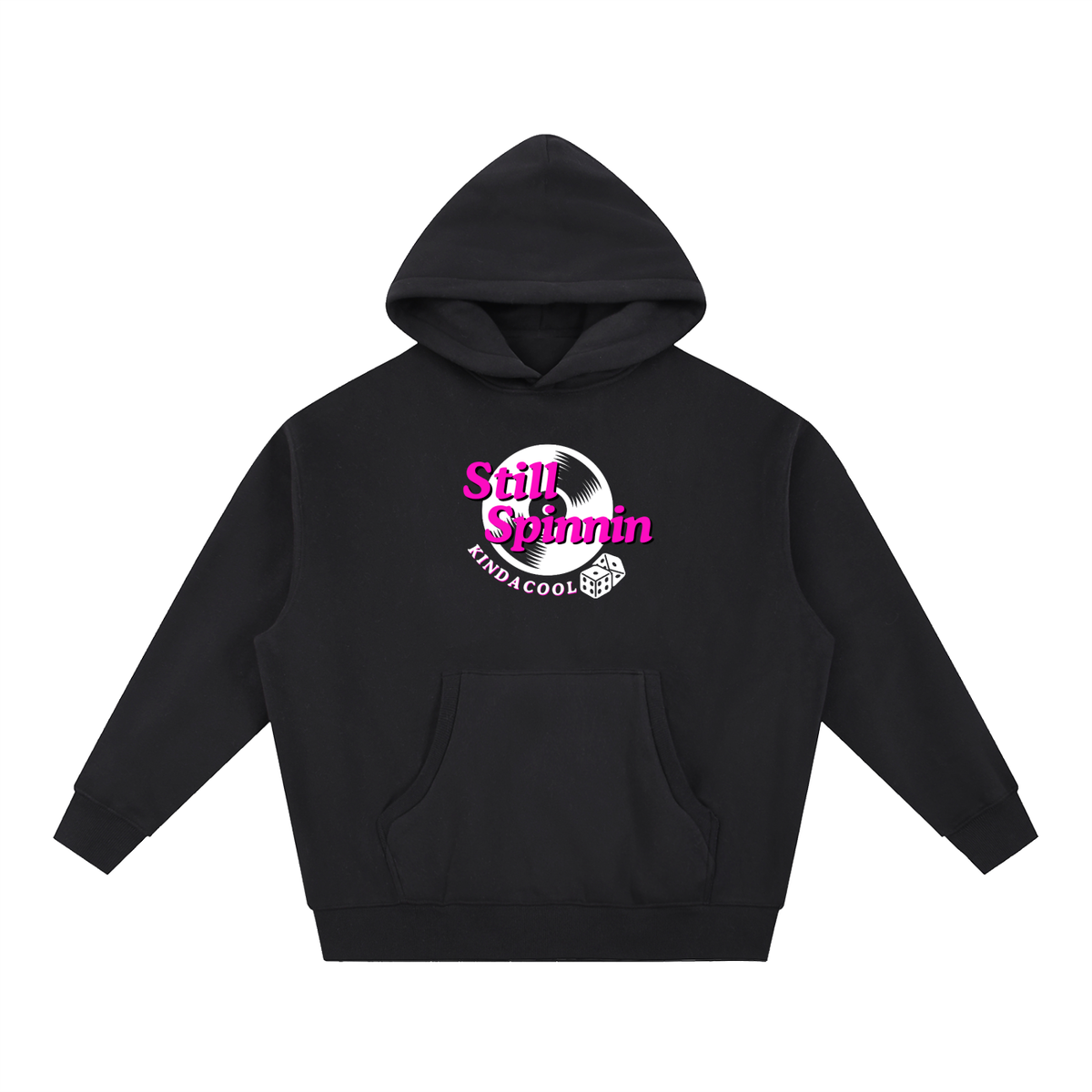 Still Spinnin Oversized Boxy Fit Fleece Hoodie
