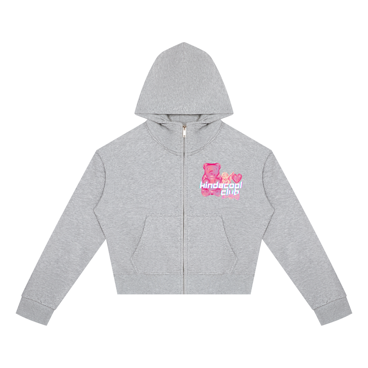 Candy Women's Crop Full Zip Hoodie