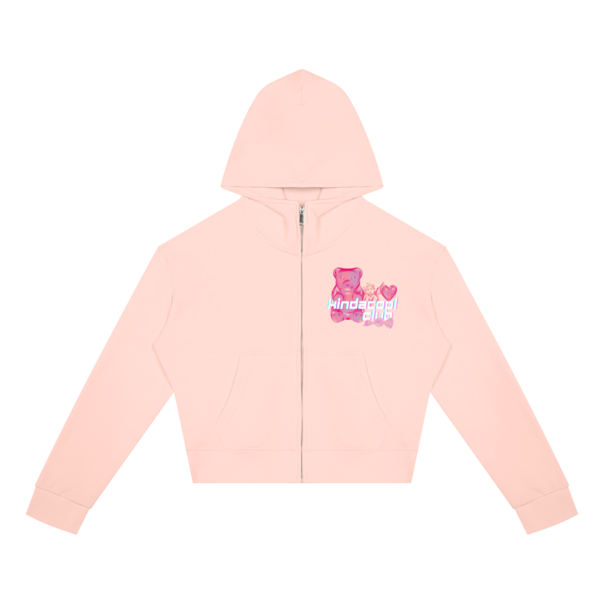 Candy Women's Crop Full Zip Hoodie