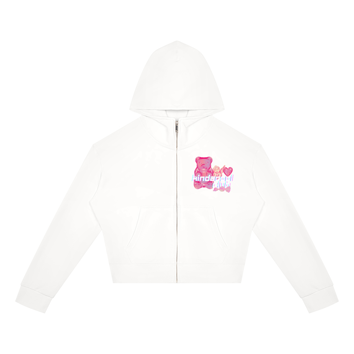Candy Women's Crop Full Zip Hoodie