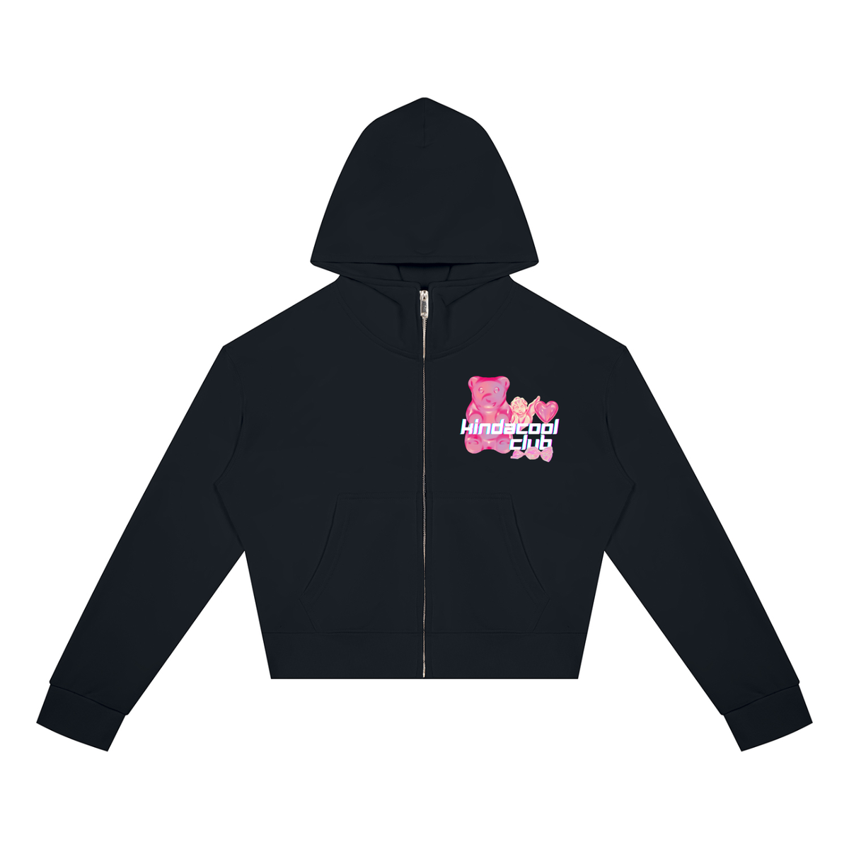Candy Women's Crop Full Zip Hoodie