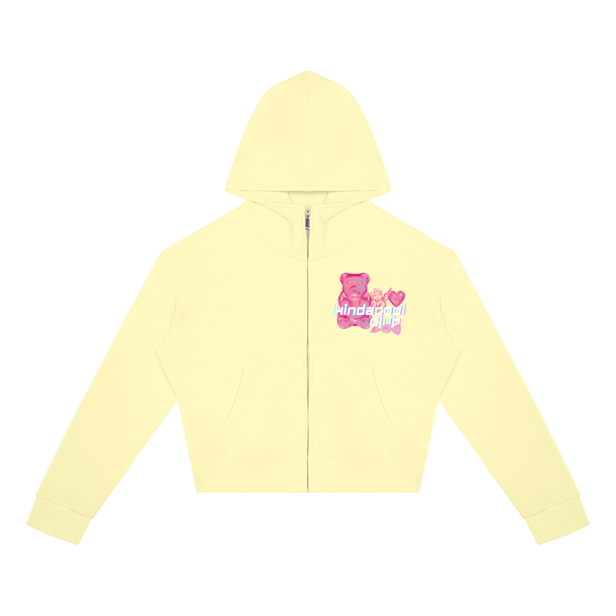 Candy Women's Crop Full Zip Hoodie